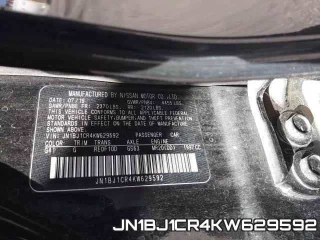 JN1BJ1CR4KW629592 фото 2