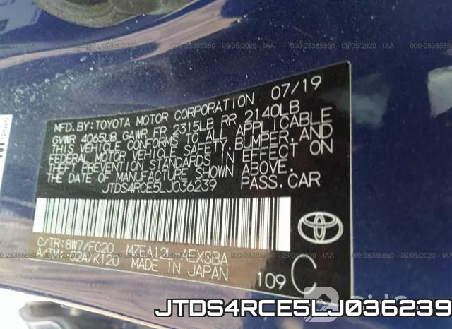JTDS4RCE5LJ036239 фото 10