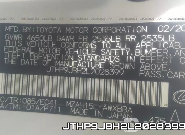 JTHP9JBH2L2028399 фото 10