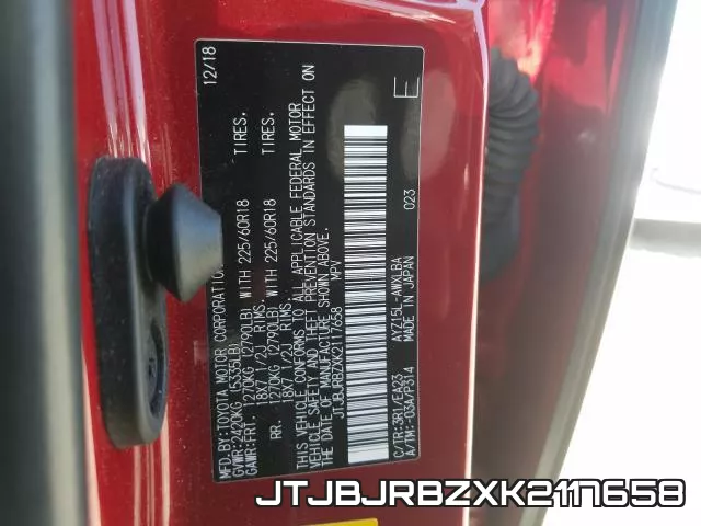 JTJBJRBZXK2117658 фото 2