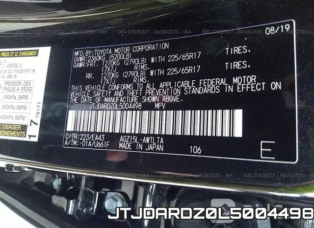 JTJDARDZ0L5004498 фото 10