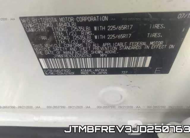 JTMBFREV3JD250763 фото 10