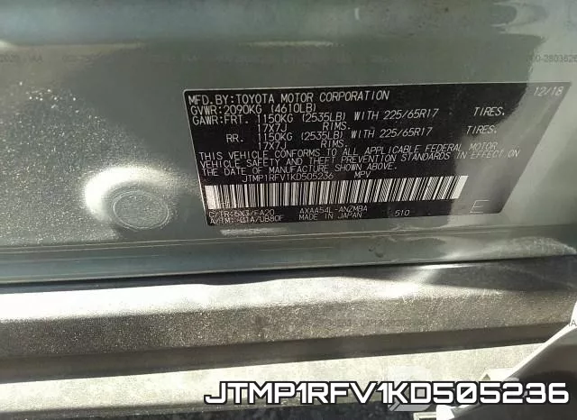 JTMP1RFV1KD505236 фото 10