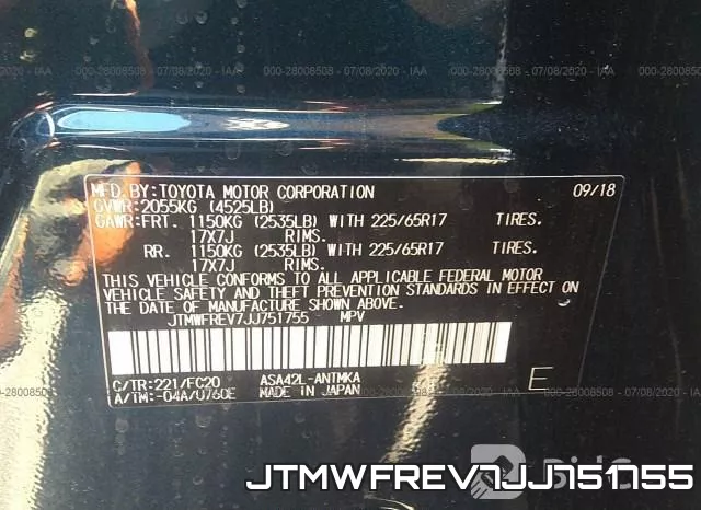 JTMWFREV7JJ751755 фото 10