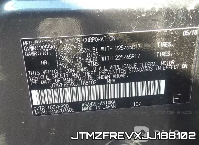 JTMZFREVXJJ188102 фото 10