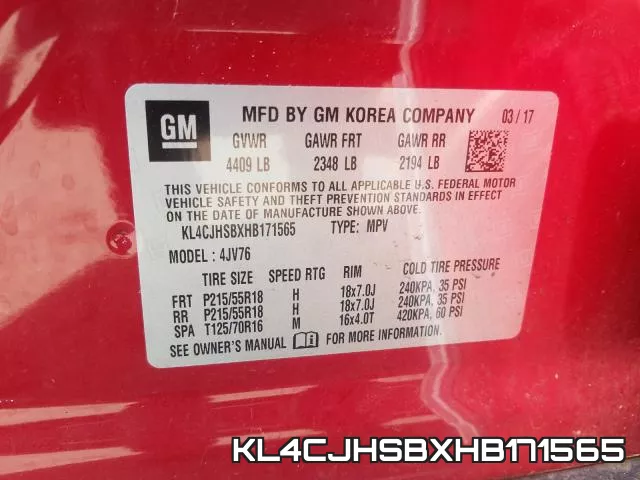 KL4CJHSBXHB171565 фото 2