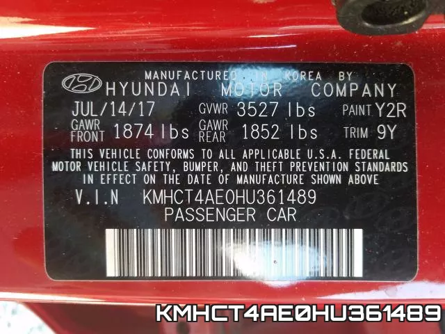 KMHCT4AE0HU361489 фото 2