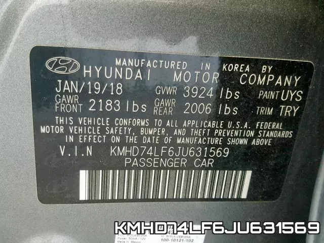 KMHD74LF6JU631569 фото 2