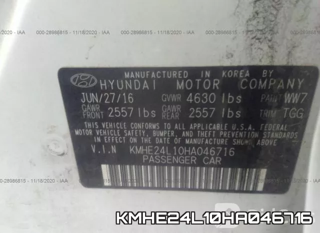 KMHE24L10HA046716 фото 10
