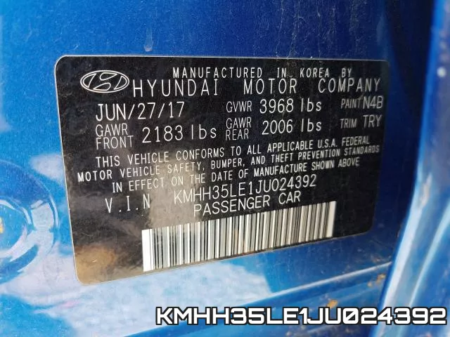 KMHH35LE1JU024392 фото 2