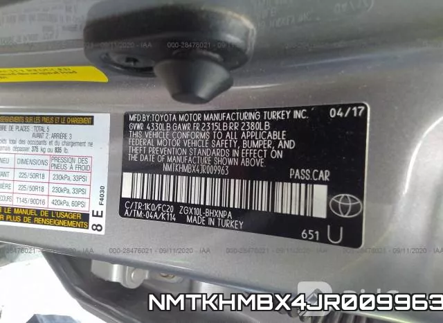 NMTKHMBX4JR009963 фото 10