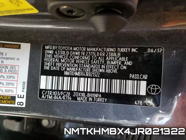 NMTKHMBX4JR021322 фото 2