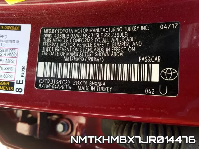 NMTKHMBX7JR014476 фото 2