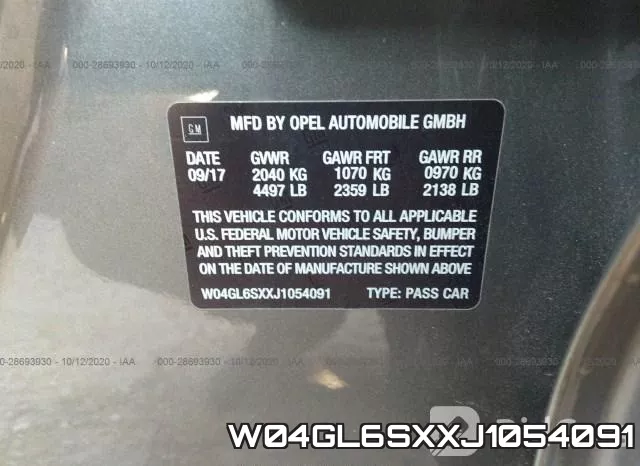 W04GL6SXXJ1054091 фото 10