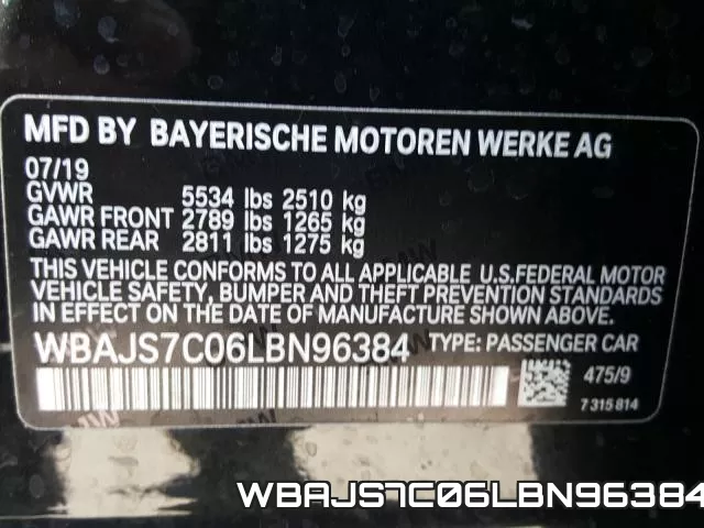 WBAJS7C06LBN96384 фото 2