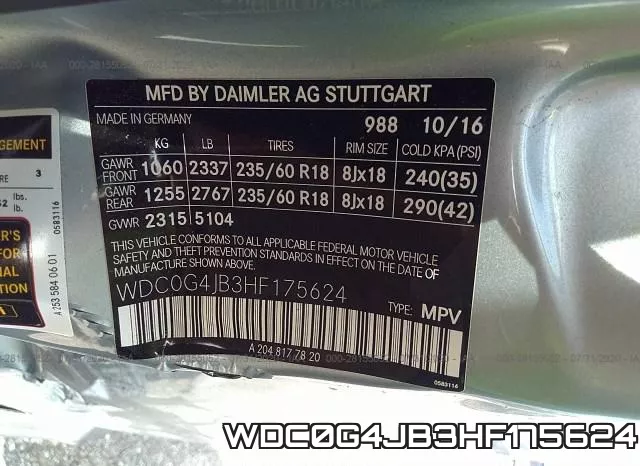 WDC0G4JB3HF175624 фото 10