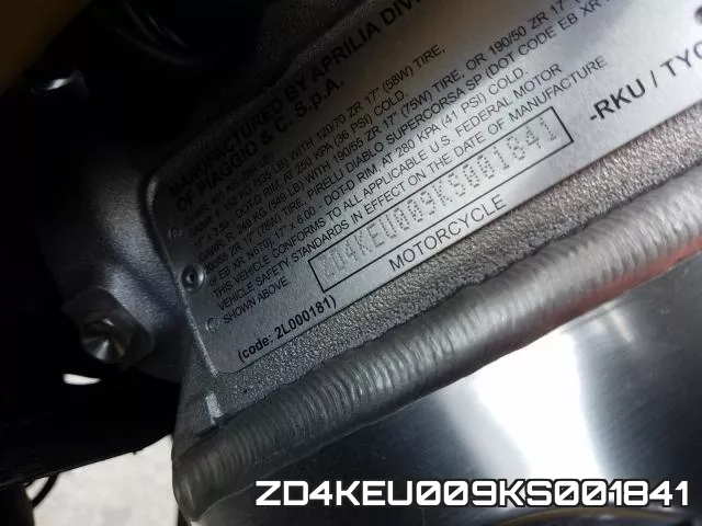 ZD4KEU009KS001841 фото 2
