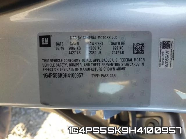 1G4PS5SK9H4100957 фото 2