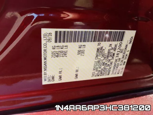 1N4AA6AP3HC381200 фото 2