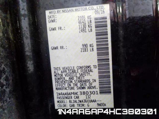 1N4AA6AP4HC380301 фото 2