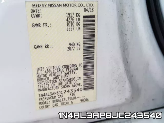 1N4AL3AP8JC243540 фото 2