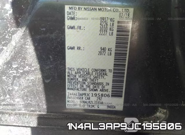 1N4AL3AP9JC195806 фото 9