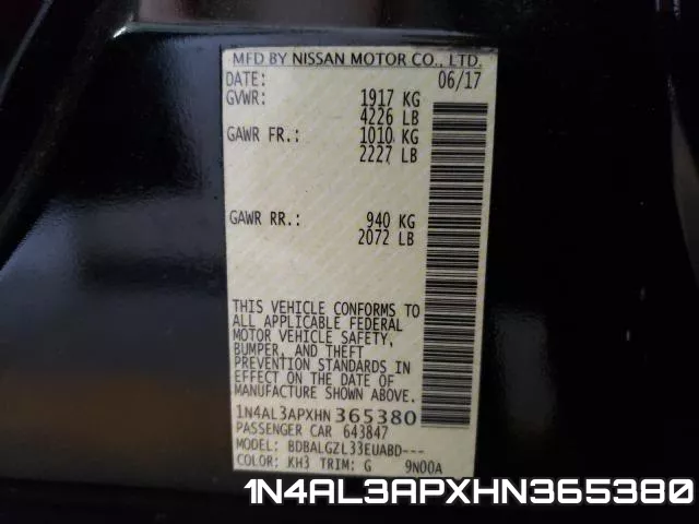 1N4AL3APXHN365380 фото 2