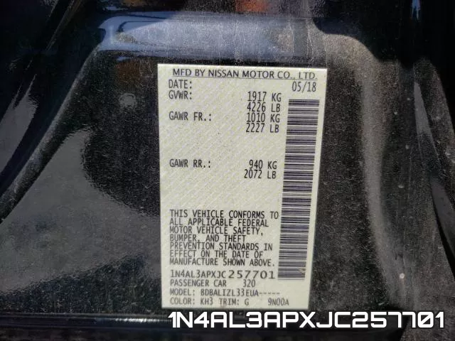 1N4AL3APXJC257701 фото 2