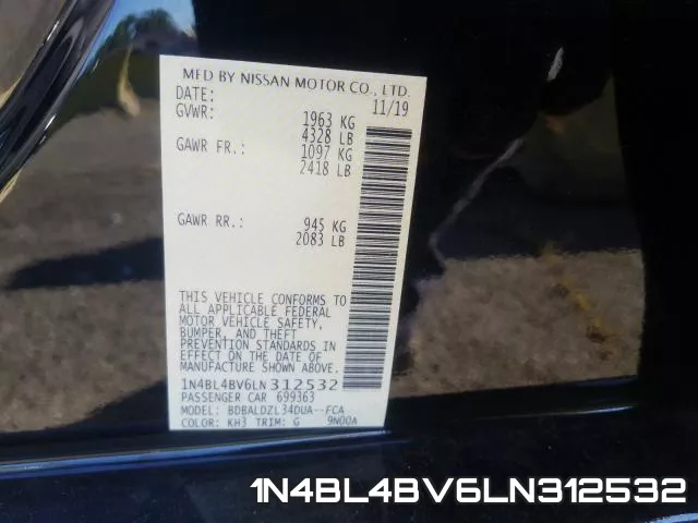 1N4BL4BV6LN312532 фото 2