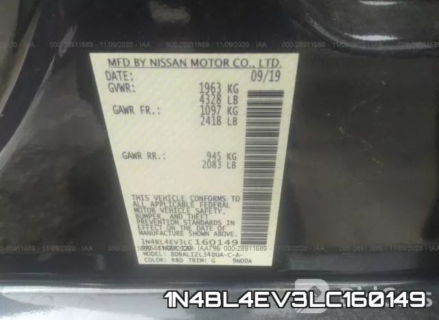 1N4BL4EV3LC160149 фото 10