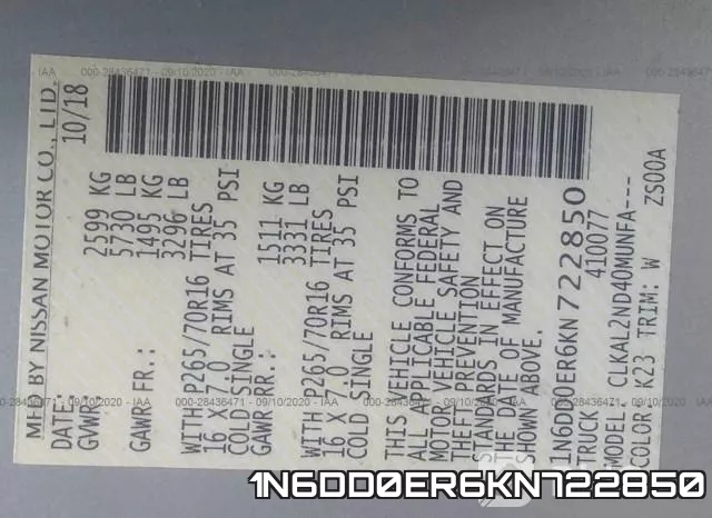 1N6DD0ER6KN722850 фото 10