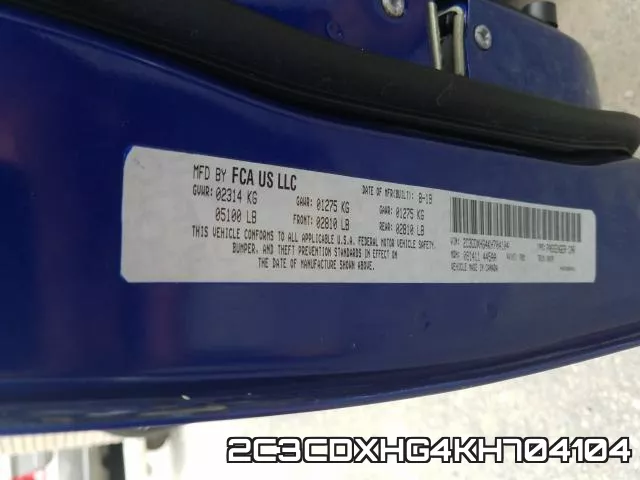 2C3CDXHG4KH704104 фото 2