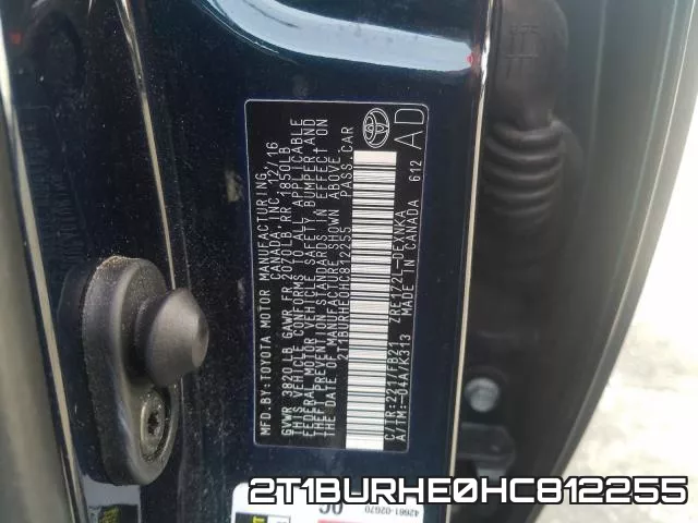 2T1BURHE0HC812255 фото 2
