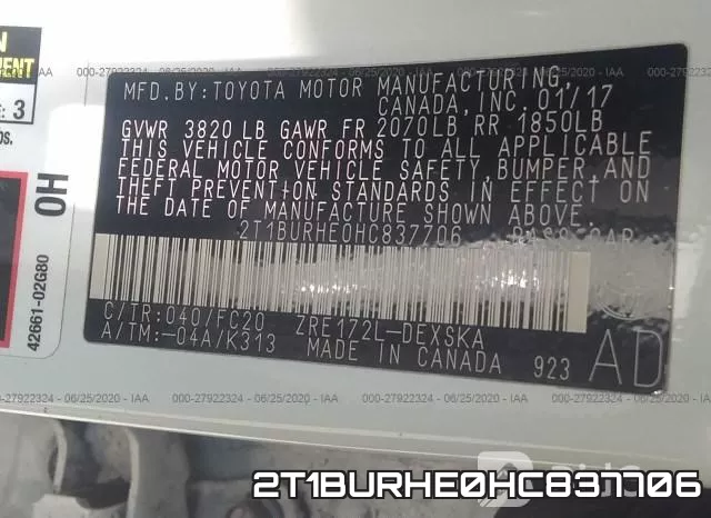 2T1BURHE0HC837706 фото 10