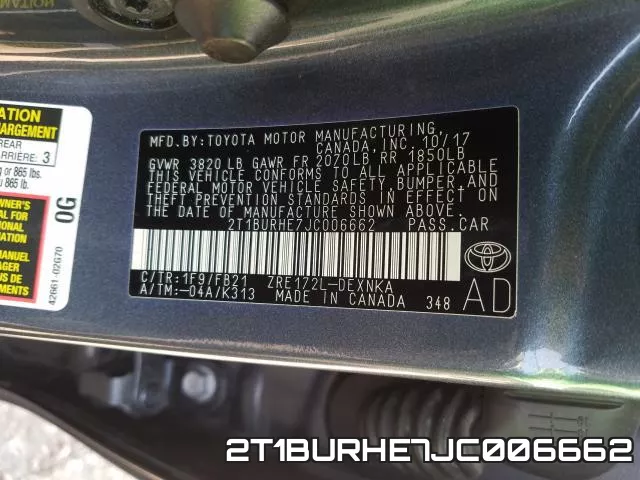 2T1BURHE7JC006662 фото 2