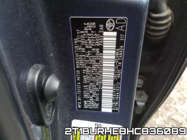 2T1BURHE8HC836089 фото 2
