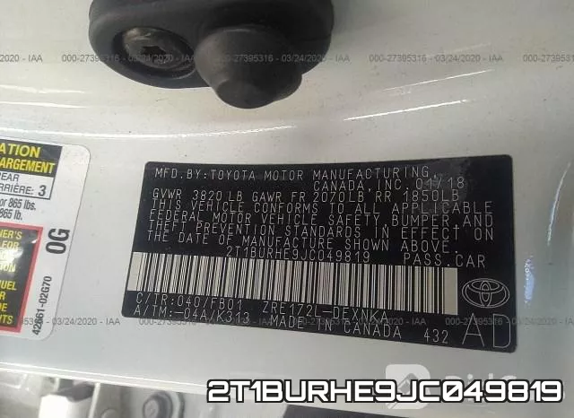 2T1BURHE9JC049819 фото 10