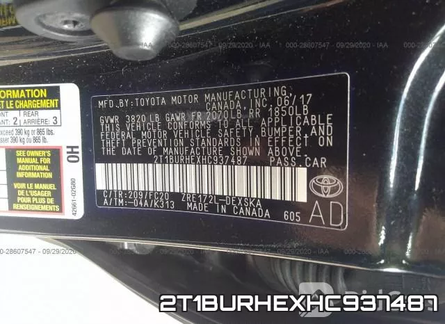 2T1BURHEXHC937487 фото 10