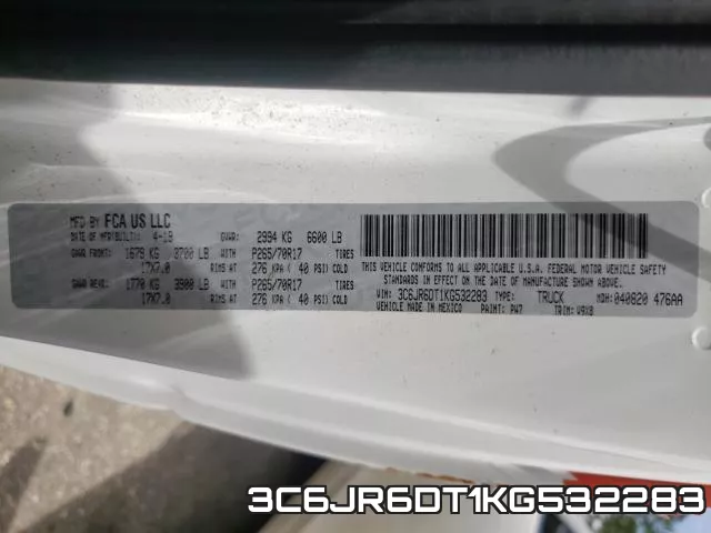 3C6JR6DT1KG532283 фото 2