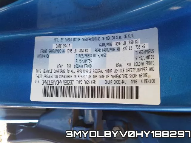 3MYDLBYV0HY188297 фото 2
