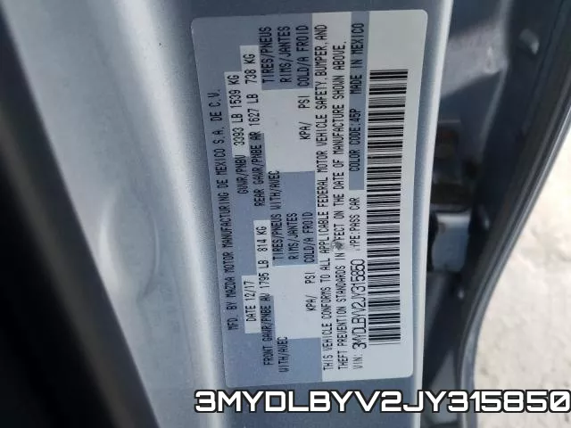 3MYDLBYV2JY315850 фото 2