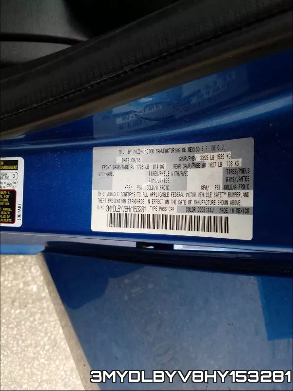 3MYDLBYV8HY153281 фото 2