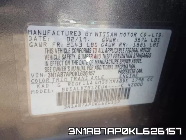 3N1AB7AP0KL626157 фото 2