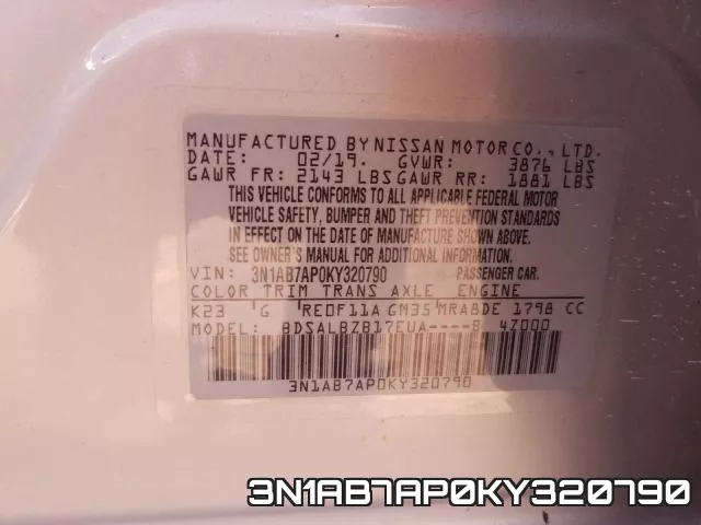 3N1AB7AP0KY320790 фото 2