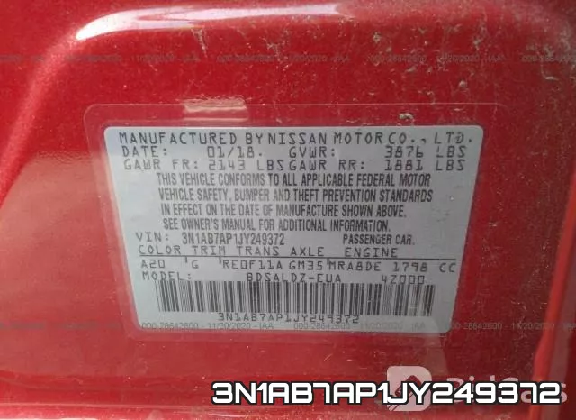 3N1AB7AP1JY249372 фото 9