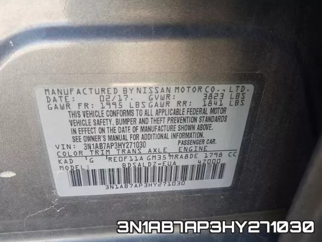 3N1AB7AP3HY271030 фото 2