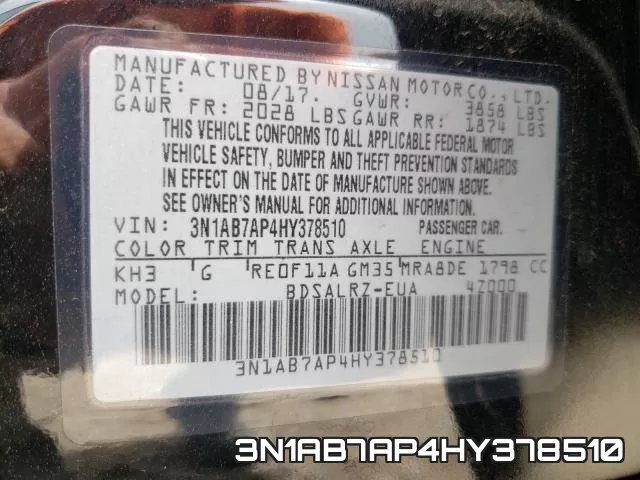 3N1AB7AP4HY378510 фото 2