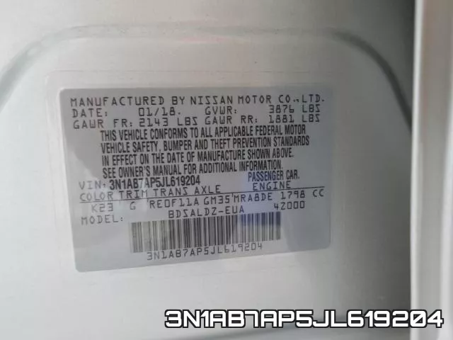 3N1AB7AP5JL619204 фото 2