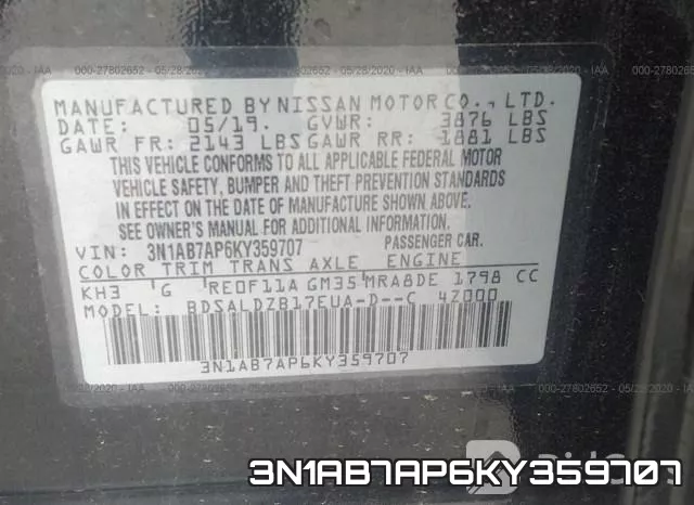 3N1AB7AP6KY359707 фото 10