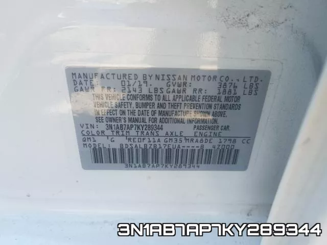 3N1AB7AP7KY289344 фото 2